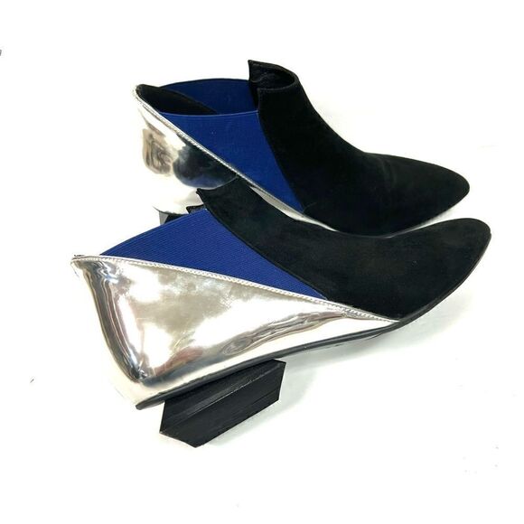 - Jady Rose suede and silver ankle boots  Sz 6/6.5 - Picture 3 of 8